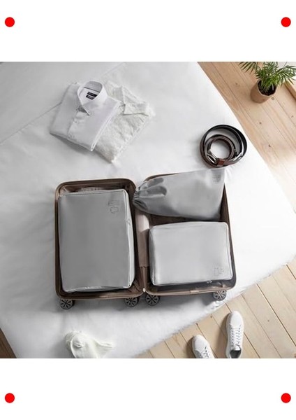 3'lü Gri Bavul Içi Düzenleyici Set modelleri