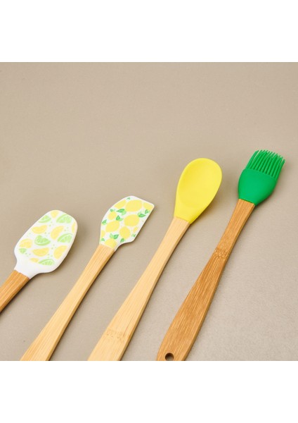 Silikon Mini 4'lü Spatula Seti - Renkli modelleri