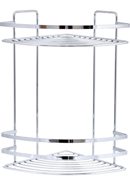 2 Katlı Lamalı Duş Rafı - Gri modelleri