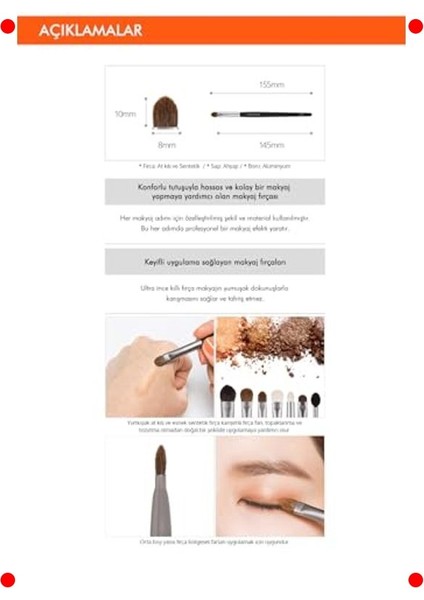 Kusursuz Göz Makyajı Far Fırçası modelleri