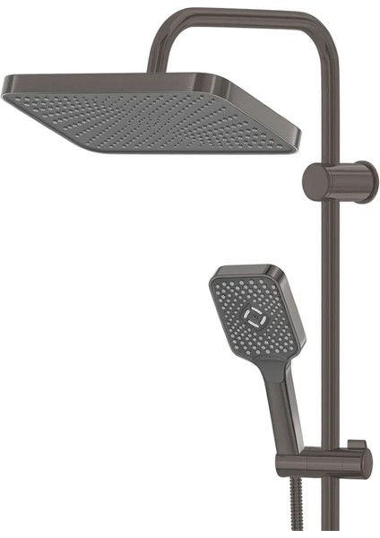 | Valtemo (Art Gray) Antrasit Duş Seti - Butonlu - Büyük Boy modelleri