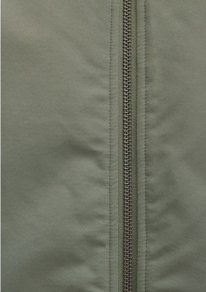 Suni Kürk Detaylı Haki Ceket 0110665-80692