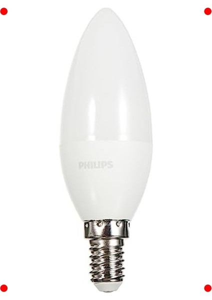 E14 Duy 40W Eşdeğeri Mum LED Ampul - Sarı Işık