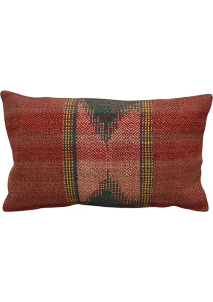 Yeni El Dokuma Dekoratif Lumbar Kilim Kırlent Yastık Kılıfı 6585
