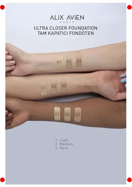 Ultra Kapatıcı Nemlendirici Fondöten SPF35 - 01 modelleri