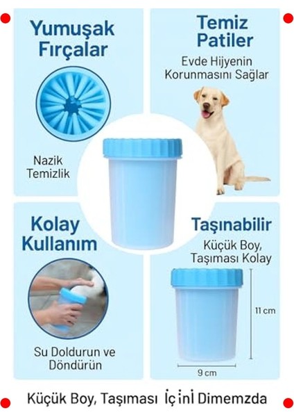 Taşınabilir Silikon Fırçalı Köpek Pati Temizleyici fiyatları