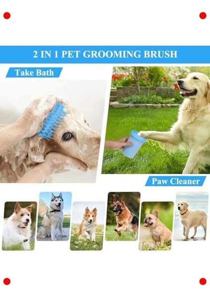 Taşınabilir Silikon Fırçalı Köpek Pati Temizleyici indirimleri