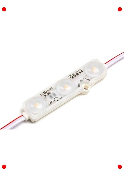 Mercekli Modül LED Işık - 10 Adet Günışığı 3000K fırsatları