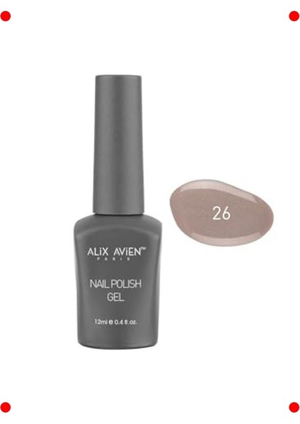 Uv Kalıcı Işıltılı Nude Jel Oje 26 - 12 ml