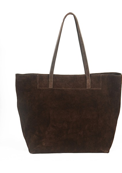 Süet El Yapımı Kadın Acı Kahve El-Omuz Çantası