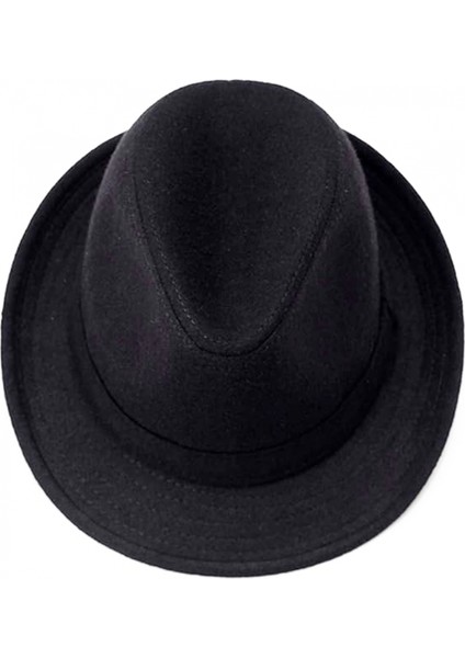 Çocuk Boy Siyah Kumaş Fötr Şapka Gösteri Şapkası Michael Jackson Şapkası 54 No fiyatları