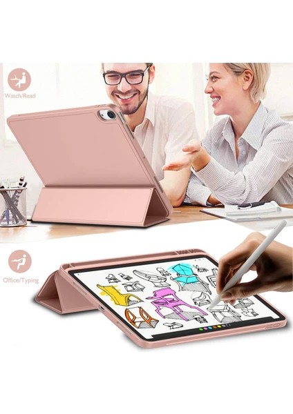 Apple iPad Air 5. Nesil 10.9 (2022) Kalemlikli Yatay Standlı Versa Smart Kılıf A2588 A2589 A2596 indirimleri