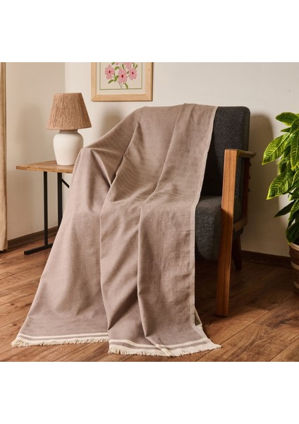 Soft Dalinda Koltuk Şalı - Kahverengi - 170X230 cm