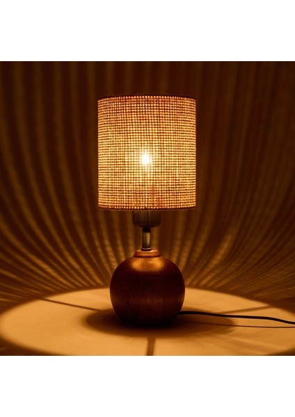 Lighting Simena Ahşap Abajur - Kahverengi / Ceviz - 36X15X15 cm modelleri