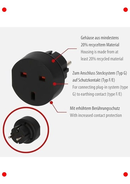 Siyah Avrupa'dan Ingiltere'ye Seyahat Adaptörü fiyatları