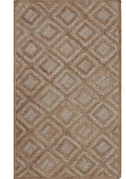 Home ET120 Bolero Jüt Örgü Halı - Natürel - 120X180 cm