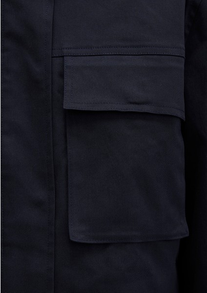 Dik Yaka Kısa Lacivert Ceket 1110708-70497