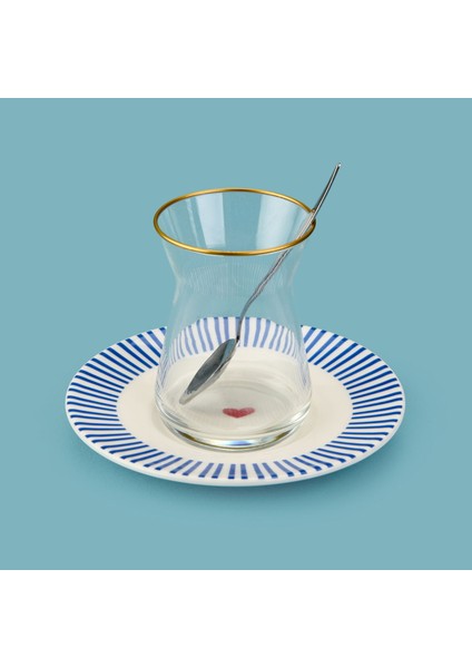 Kitchen Bold Heart Porselen Çay Tabağı - Renkli fiyatları