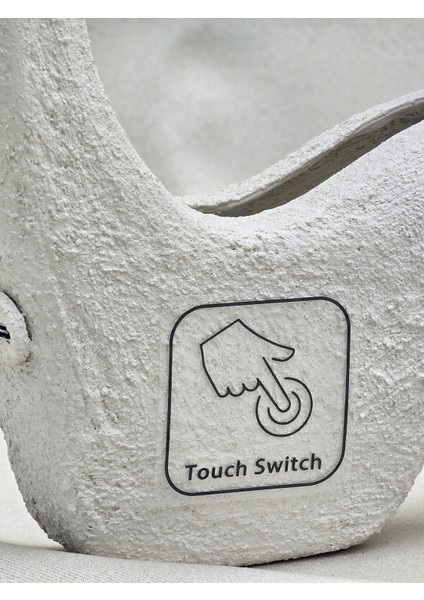 Alen Alçı Dokulu Dokunmatik LED Masa Lambası (21 x 22 Cm)