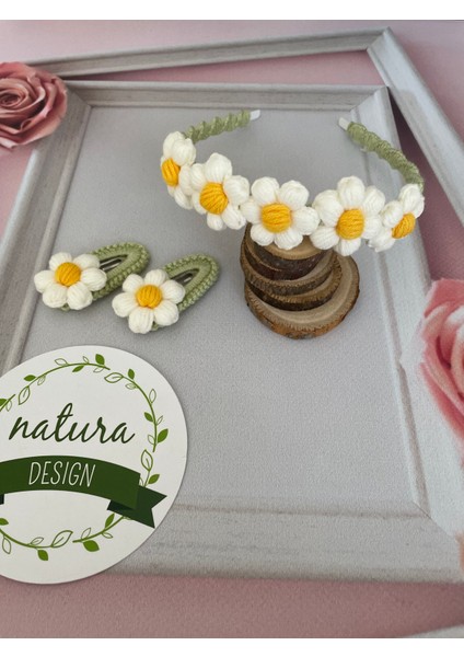 Papatya Taç ve Ikili Çıt Çıt Toka Seti fiyatları