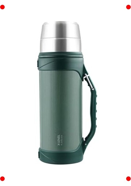 Paslanmaz Çelik Seyahat Termosu 1.2l - Yeşil