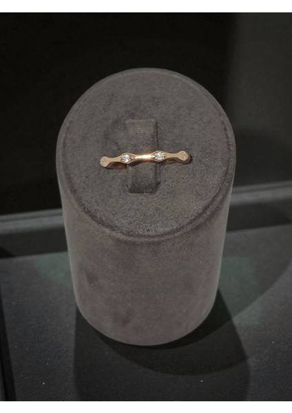 Zirkon Taşlı Dal Formlu 925 Ayar Rose Gümüş Yüzük fırsatları