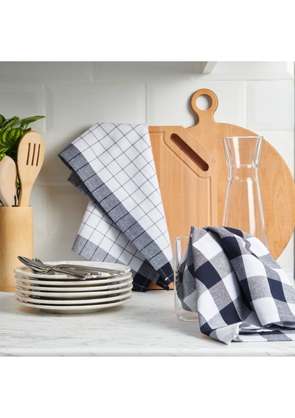 Home Madrid 2'li Kurulama Bezi - Siyah - 45X65 cm