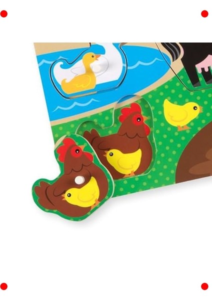 Ahşap Tutmalı Çiftlik Temalı Yapboz fırsatları