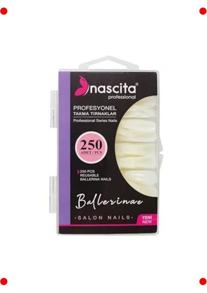 Ballerina Model Takma Tırnak Seti - 250 Adet