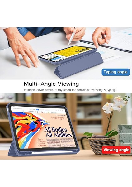 Apple iPad 10. Nesil 10.9 (2022) Kalemlikli Yatay Standlı Versa Smart Kılıf A2696 A2757 A2777 A3164 fırsatları