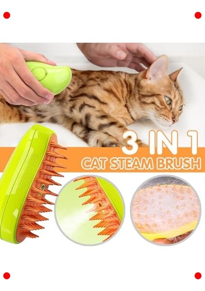 Buharlı Kedi Köpek Bakım Fırçası 3'ü 1 Arada fiyatları