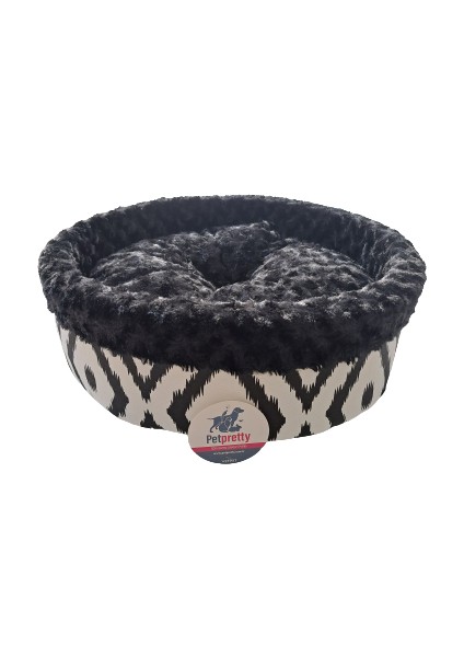 Speciel Peluş Simit Yatak Siyah 50*50*15 cm