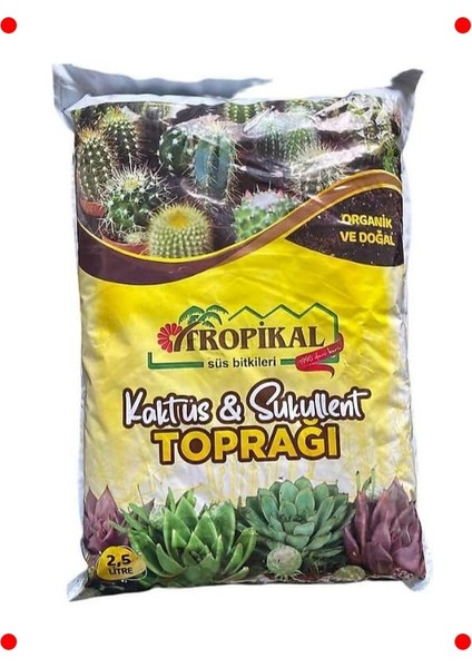 Kaktüs ve Sukulent Saksı Toprağı 2.5 Litre