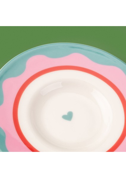 Kitchen Granny Çay Tabağı - Yeşil / Pembe - 13 cm fiyatları