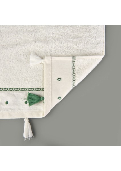 Soft Piene El Havlusu - Ekru / Yeşil - 30X50 cm modelleri
