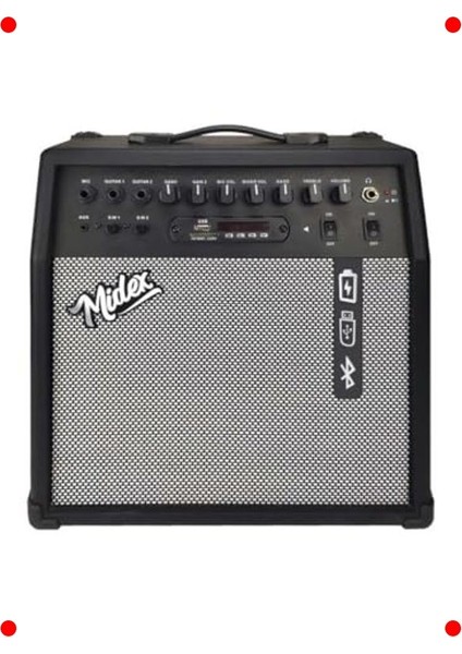 Taşınabilir Elektro Gitar Amfisi (50W, Usb, Bt)
