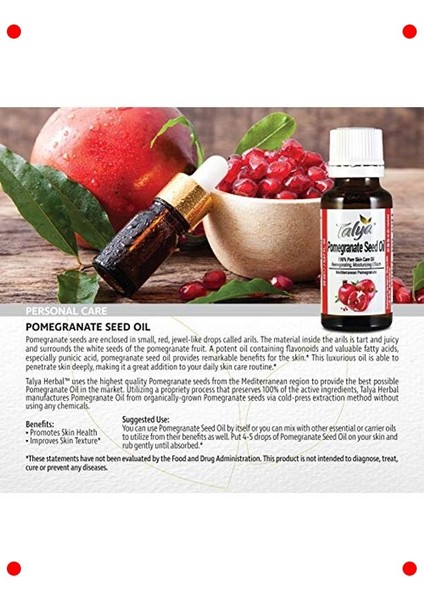 Saf Soğuk Sıkım Nar Çekirdeği Yağı, 20 ml modelleri