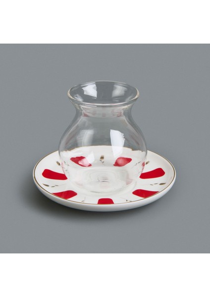 Filiz 12 Parça Cam Çay Seti - Renkli - 210 ml fiyatları