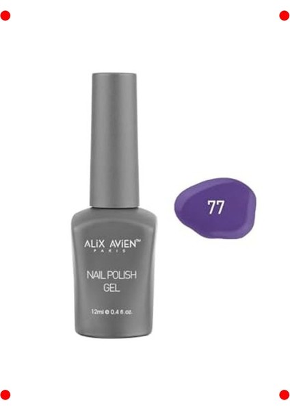 Mor Mavi Kalıcı Jel Oje 77 - Yoğun Renk 12 ml