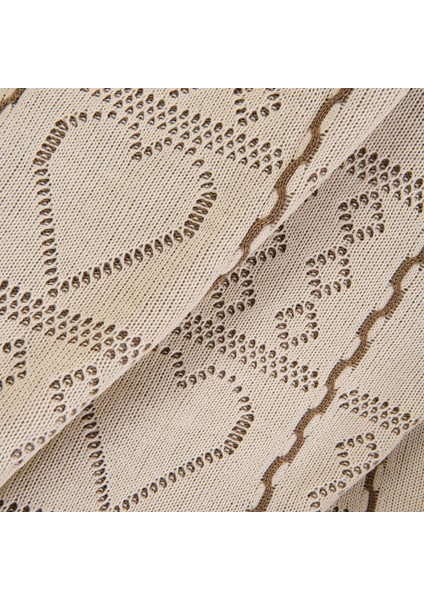 Soft Kalp Desenli Tirko Koltuk Şalı - Bej - 120X160 cm fiyatları