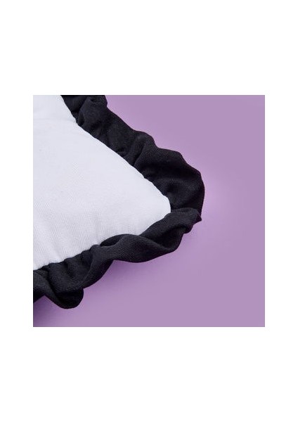 Soft Nora Sandalye Minderi - Beyaz / Siyah - 40X40 cm modelleri