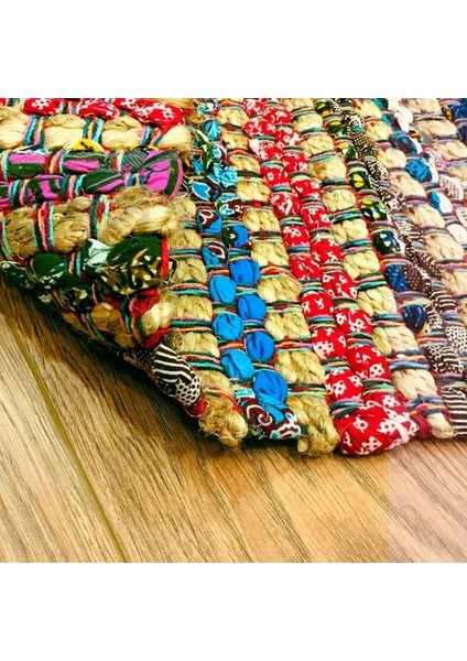 Home D42 Bolero Jüt Örgü Halı - Renkli - 120X180 cm fiyatları