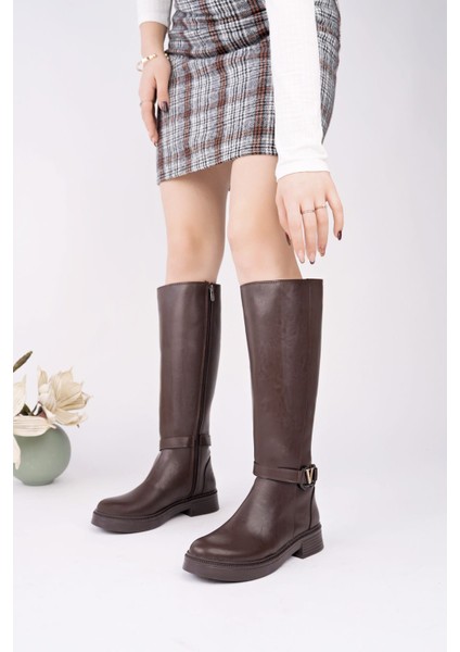 Date Kadın Kahverengi Toka Detaylı Çizme indirimleri