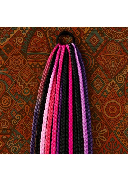 Renkli Örgülü Saç Tokası-Kadın Örgü Saç Tokası-Pembe Mor Siyah Örgülü Toka fiyatları