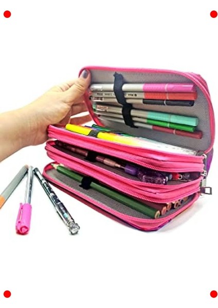 Sevimli Kedi Desenli Kalem Kutusu Üç Bölmeli fırsatları