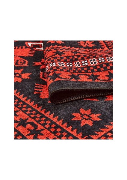 Soft Ruby Afgan Desenli Halı - Kırmızı - 160X230 cm modelleri
