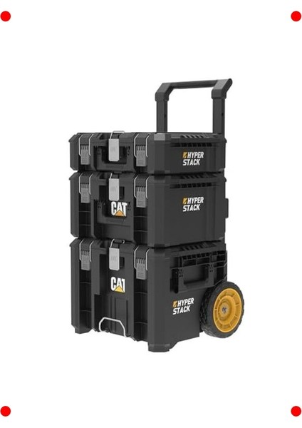 Tekerlekli 3'lü Modüler Takım Çantası Seti