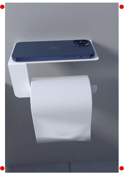Metal Beyaz Tuvalet Kağıtlık - Telefon Raflı fiyatları