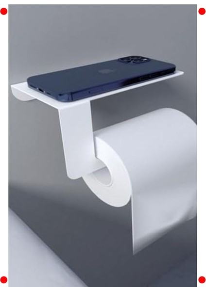 Metal Beyaz Tuvalet Kağıtlık - Telefon Raflı modelleri