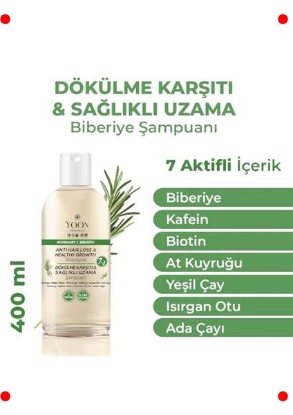 Biberiye Özlü Saç Dökülmesi Karşıtı Şampuan Seti (2X400ML) fiyatları